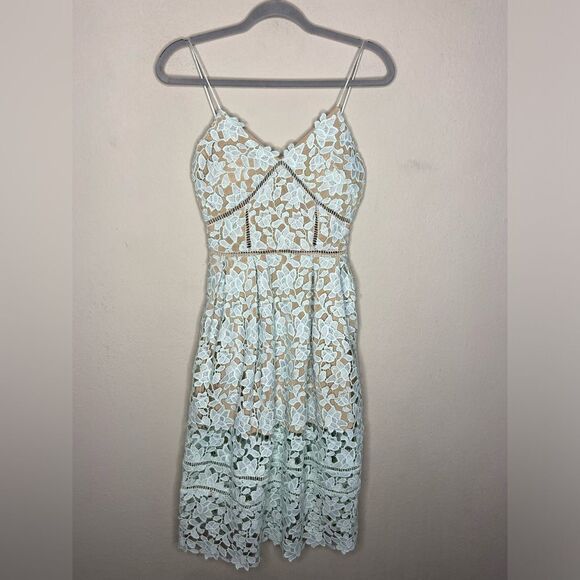 Self-Portrait Azaelea Midi Green Dress Mint Size 2 - Picture 10 of 13